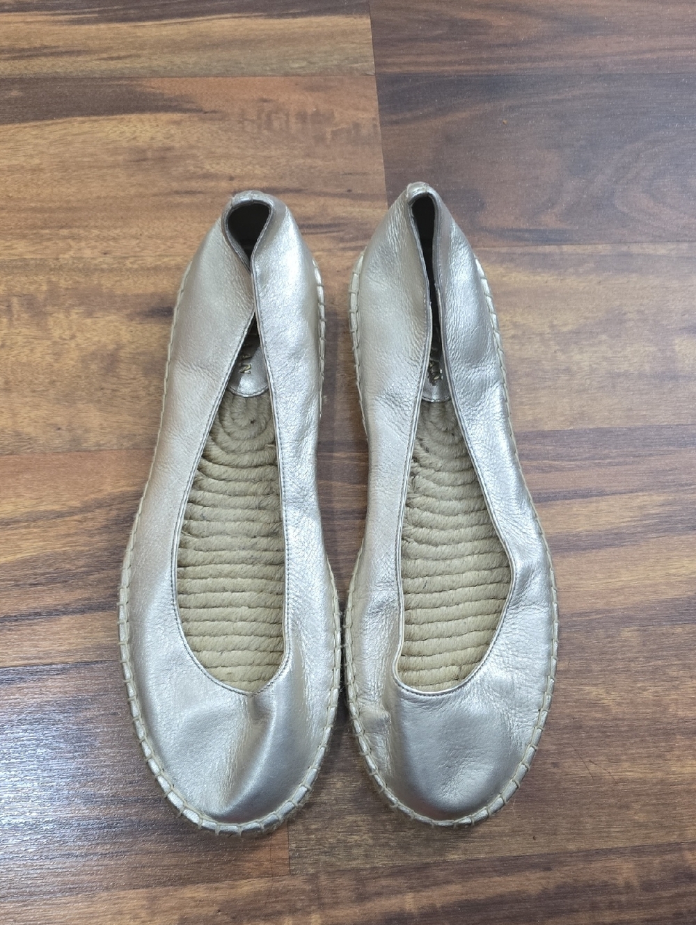 Cole Haan Metallic Gold Leather Ballet Flats